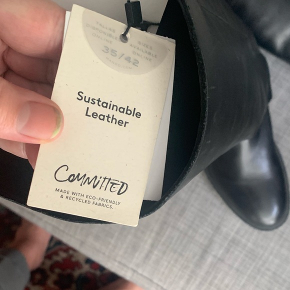 Mango Leather tall boots 10 riding 42 Eur - Picture 10 of 16